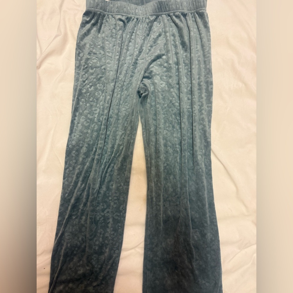 Lela Rose New York Women's M Cotton-Blend Pajama Bottoms - Sage Green